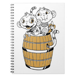 Caderno Espiral Macaco tribal da Cartoon