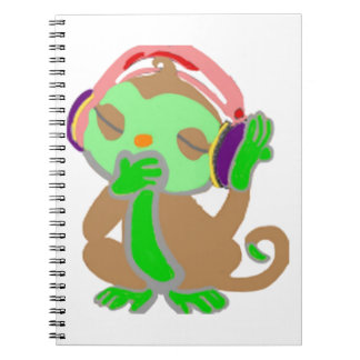 Caderno Espiral Macaco verde pequeno