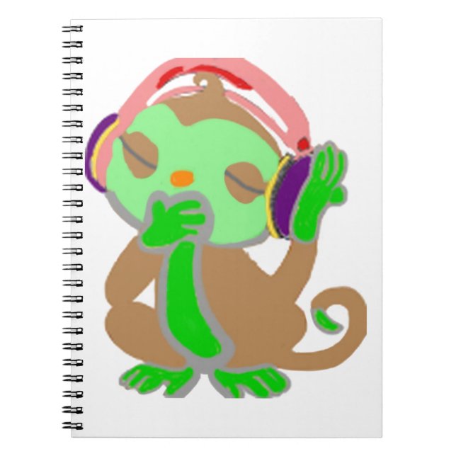 Caderno Espiral Macaco verde pequeno (Frente)