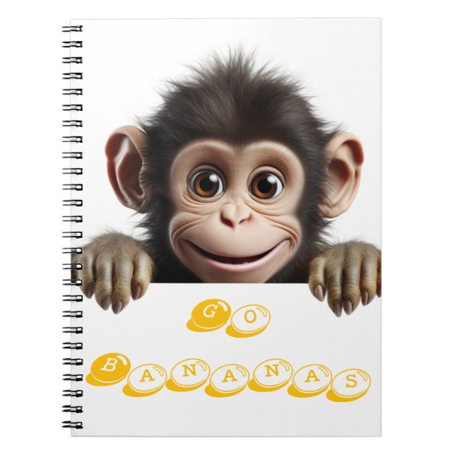 Caderno Espiral macaquinho vai banana (Frente)