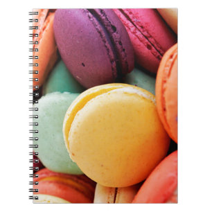 Caderno Espiral Macarão francês do deserto colorido bonito