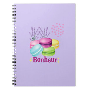 Caderno Espiral Macarons Felicidade Bonheur