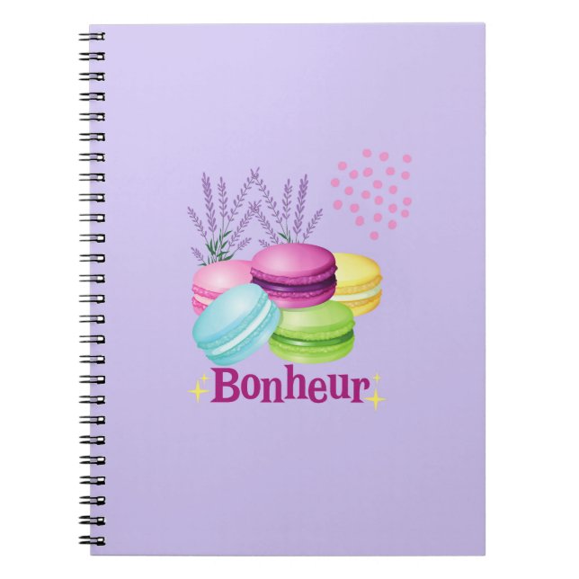 Caderno Espiral Macarons Franceses (Frente)