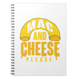 Caderno Espiral Macarrão Amarelo com Queijo para crianças Macarrão