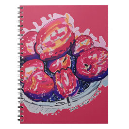 Caderno Espiral Maçãs Abstratas