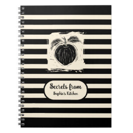 Caderno Espiral Maçãs da Cottagecore Receitas Pessoais