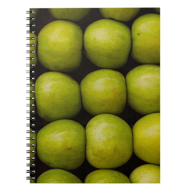 Caderno Espiral Maçãs frutas Maçãs verdes (Frente)