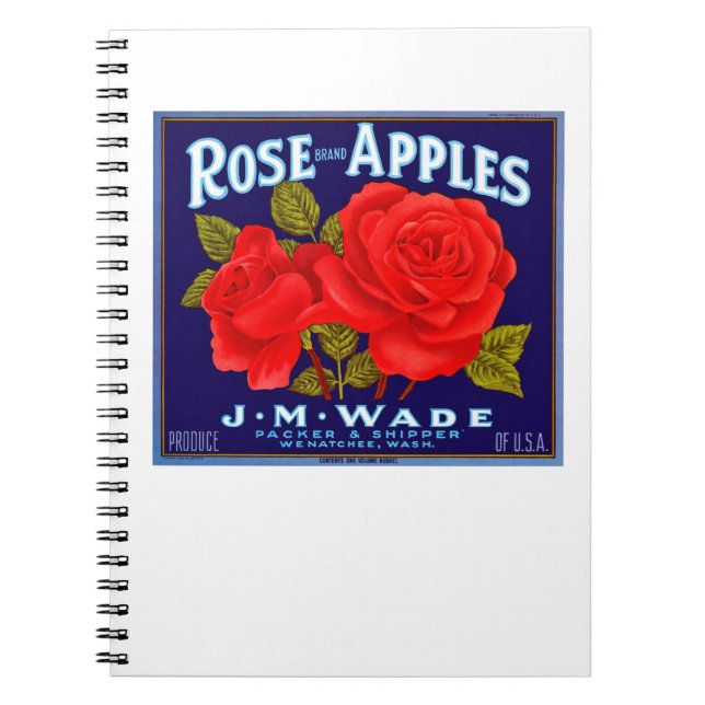 Caderno Espiral Maçãs rosa Marca (Frente)