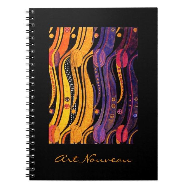 Caderno Espiral Mackintosh: Design das tulipas (Frente)