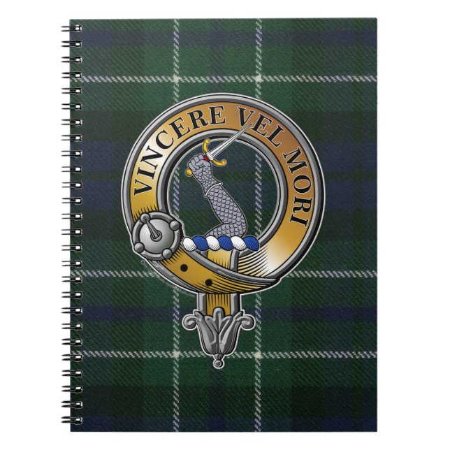 Caderno Espiral MacNeil Colonsay Tartan e Crachá (Frente)