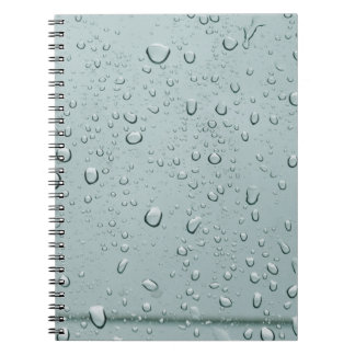 Caderno Espiral Macro de gotas de água