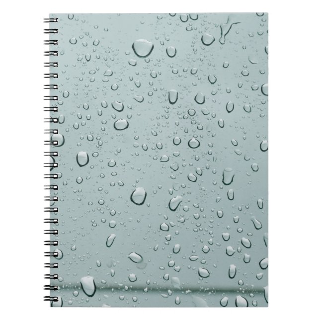 Caderno Espiral Macro de gotas de água (Frente)