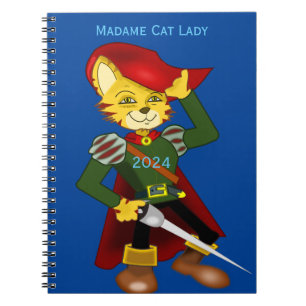 Caderno Espiral Madame Cat Lady 2024 para o Presidente Thunder_Cov