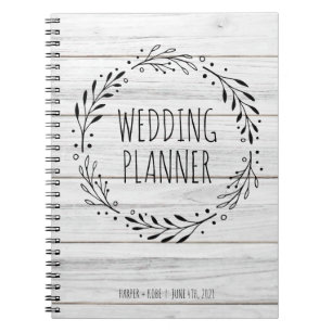 Caderno Espiral Madeira e Wreath