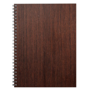 Caderno Espiral Madeira marron escura lisa