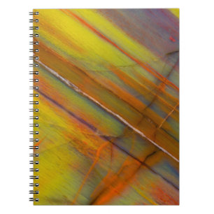 Caderno Espiral Madeira Petrificada Amarela