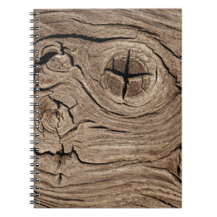 Caderno Espiral madeira velha, vindima