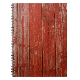 Caderno Espiral Madeira vermelha velha