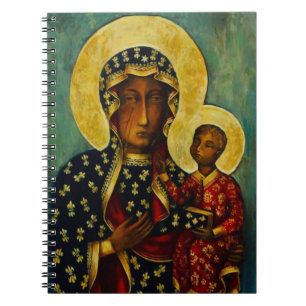 Caderno Espiral Madona Negra de Częstochowa