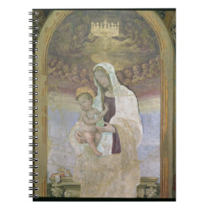 Caderno Espiral Madonna e a criança, um detalhe do tabernacl