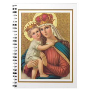 Caderno Espiral Madonna e Criança... DIÁRIO