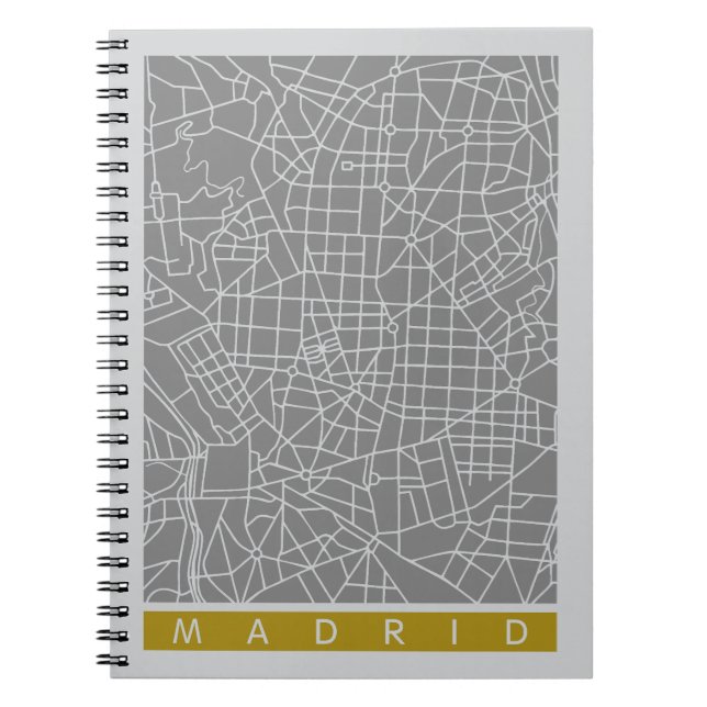 Caderno Espiral Madrid map (Frente)