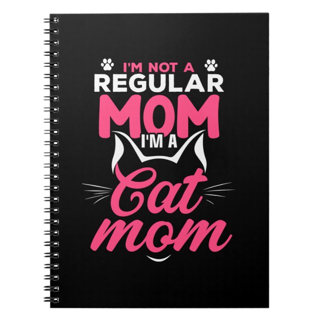 Caderno Espiral Mãe Arte Sou Uma Mãe De Gato (Frente)