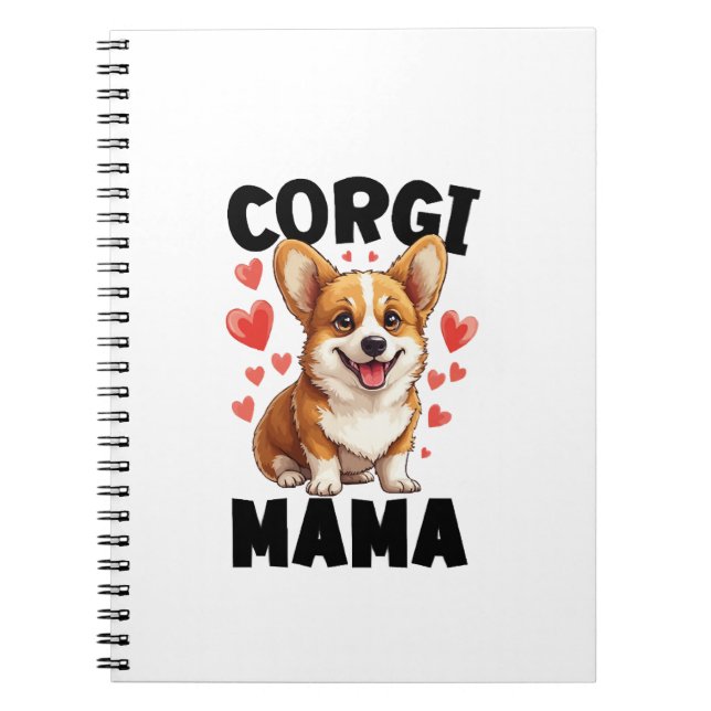 Caderno Espiral Mãe Corgi - Mãe Corgi Fofa (Frente)