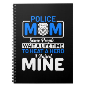 Caderno Espiral Mãe da Polícia de Arte Orgulhosa