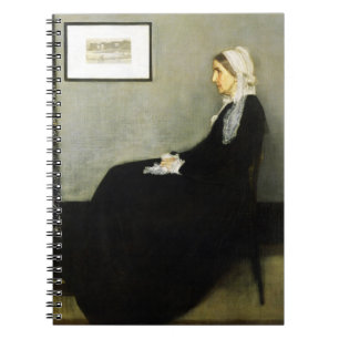 Caderno Espiral Mãe de assobio por James Abbott McNeill Whistler