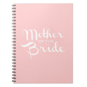 Caderno Espiral Mãe de Bride - Script Retro Branco A Rosa