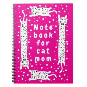 Caderno Espiral Mãe de Gato Rosa Quente