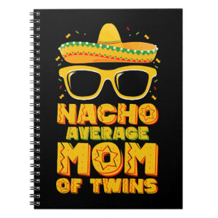 Caderno Espiral Mãe de Gêmeos Não Tão Medíocre no Cinco de Mayo Me