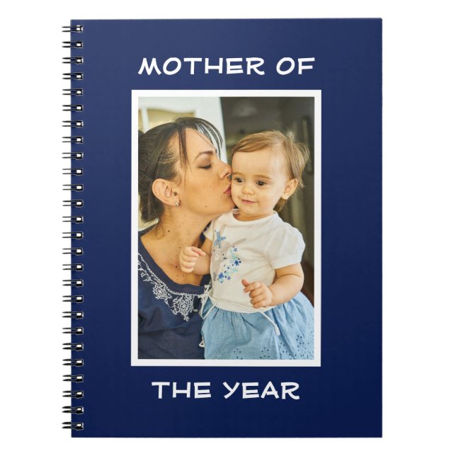 Caderno Espiral Mãe Do Ano Personalizada Mamãe De Fotografias Pers (Frente)