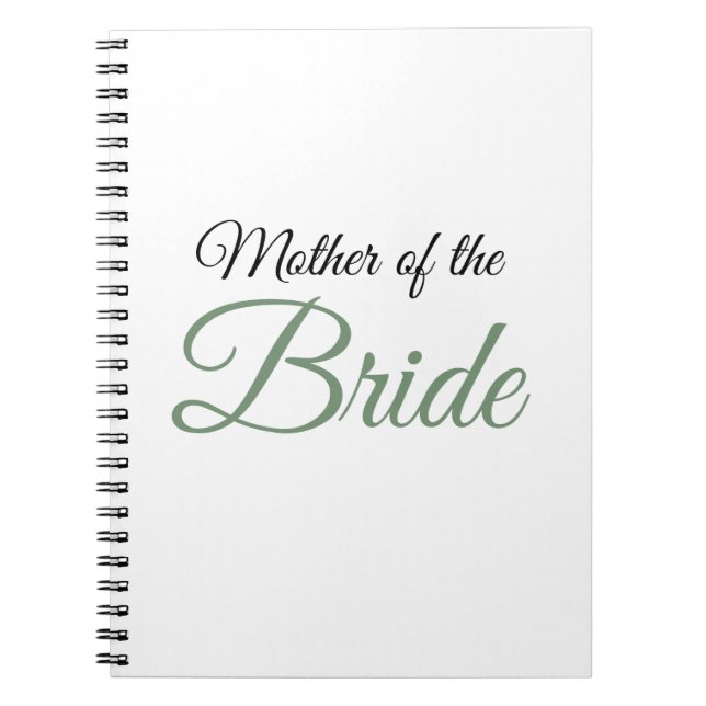 Caderno Espiral Mãe do Bride Script Green (Frente)