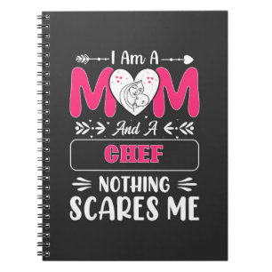 Caderno Espiral Mãe E Chef Nada Me Assusta, Chef Engraçado