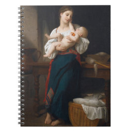 Caderno Espiral Mãe e Criança (por Bouguereau)