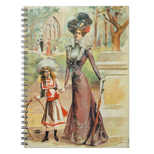 Caderno Espiral Mãe e filha em uma caminhada (litho da cor)
