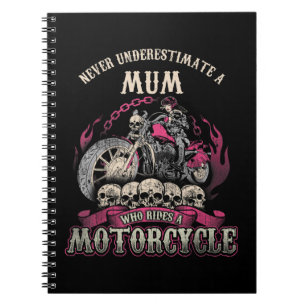 Caderno Espiral Mãe Mãe Biker Pintinho Não Subestime Motor