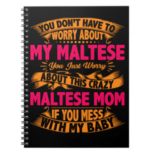 Caderno Espiral Mãe Maltesa Louca