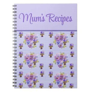 Caderno Espiral Mãe Recebe Viola Purple Lilac Floral Flor