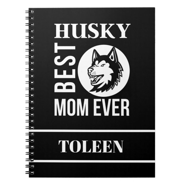 Caderno Espiral Mãe Rouco Personalizada, Mãe Cachorro (Frente)