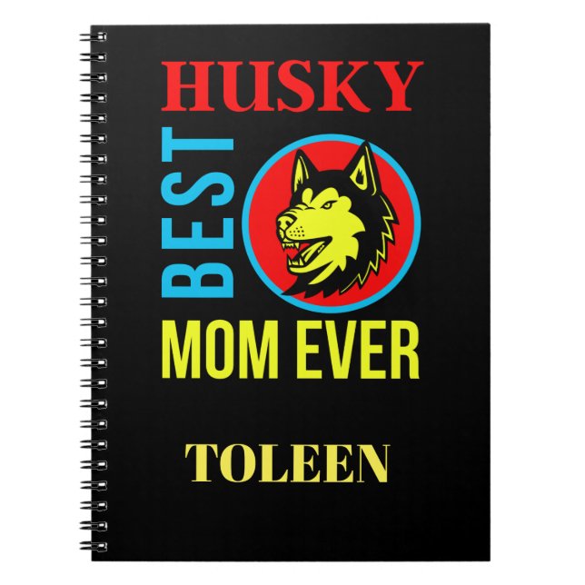 Caderno Espiral Mãe Rouco Personalizada, Mãe Cachorro (Frente)