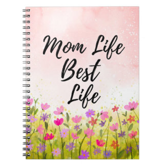 Caderno Espiral Mãe Vida Melhor Floral