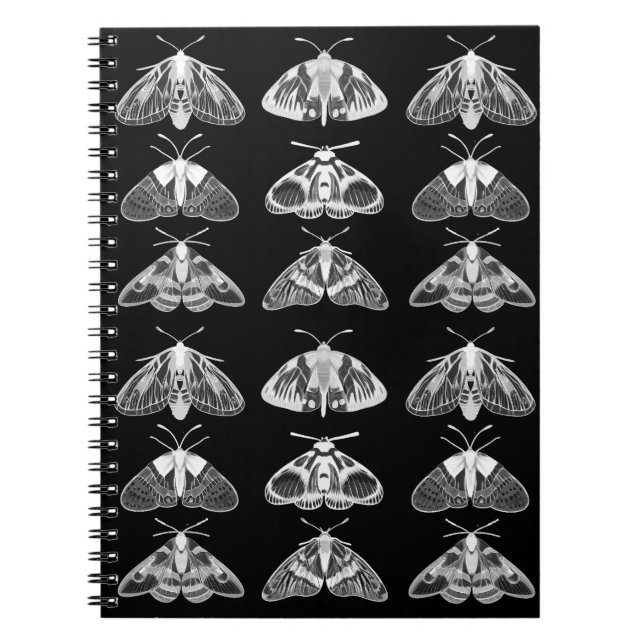 Caderno Espiral Mães em preto, branco e Cinza (Frente)