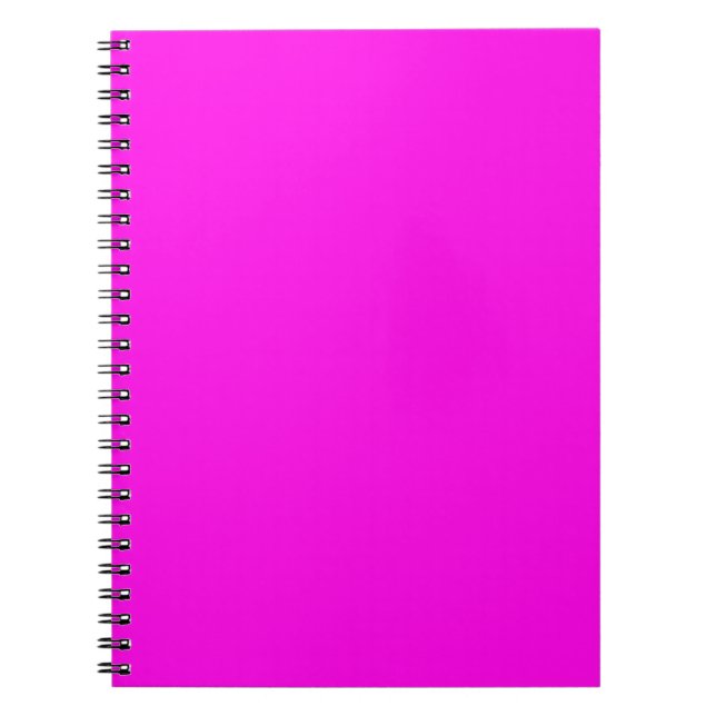 Caderno Espiral Magenta Brilhante (cor sólida) (Frente)
