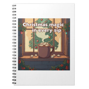 Caderno Espiral Magia Aconchegante de Natal Chocolate Quente Fes