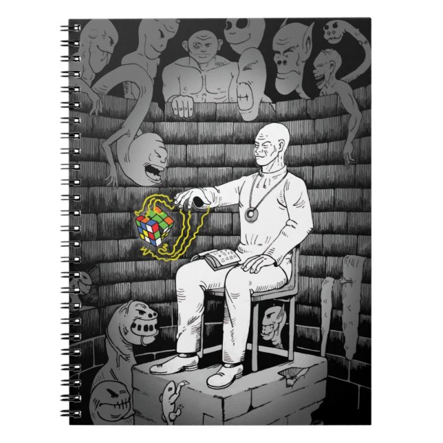 Caderno Espiral Magia Cubo com Monstros (Frente)