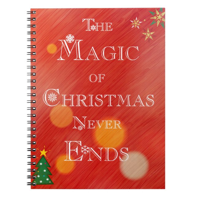 Caderno Espiral Magia do notebook de Natal (Frente)