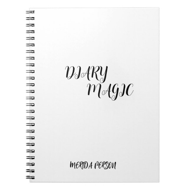 Caderno Espiral magia escrever minimalista (Frente)